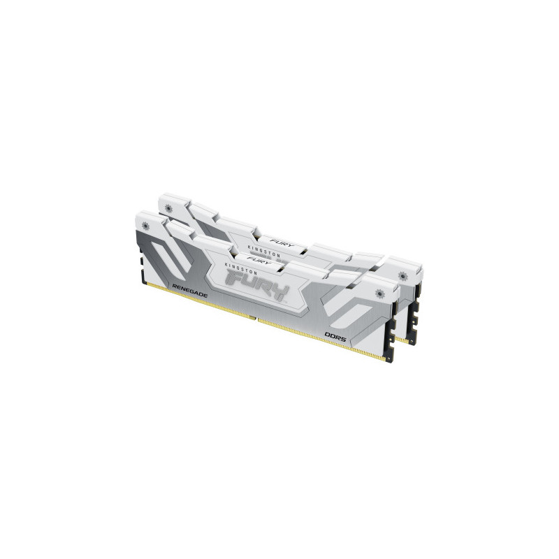 Memoria ram ddr5 48gb 2x24gb kingston - 8400mt - s - fury renegade - cl40 - blanca - plata