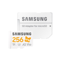 Tarjeta memoria micro sd samsung 256gb sonic pro plus clase 10 u3 v30 a2 + adaptador sd
