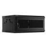 Armario lanberg mural rack 19 pulgadas 4u -  600x450 puerta perforada flat pack negro