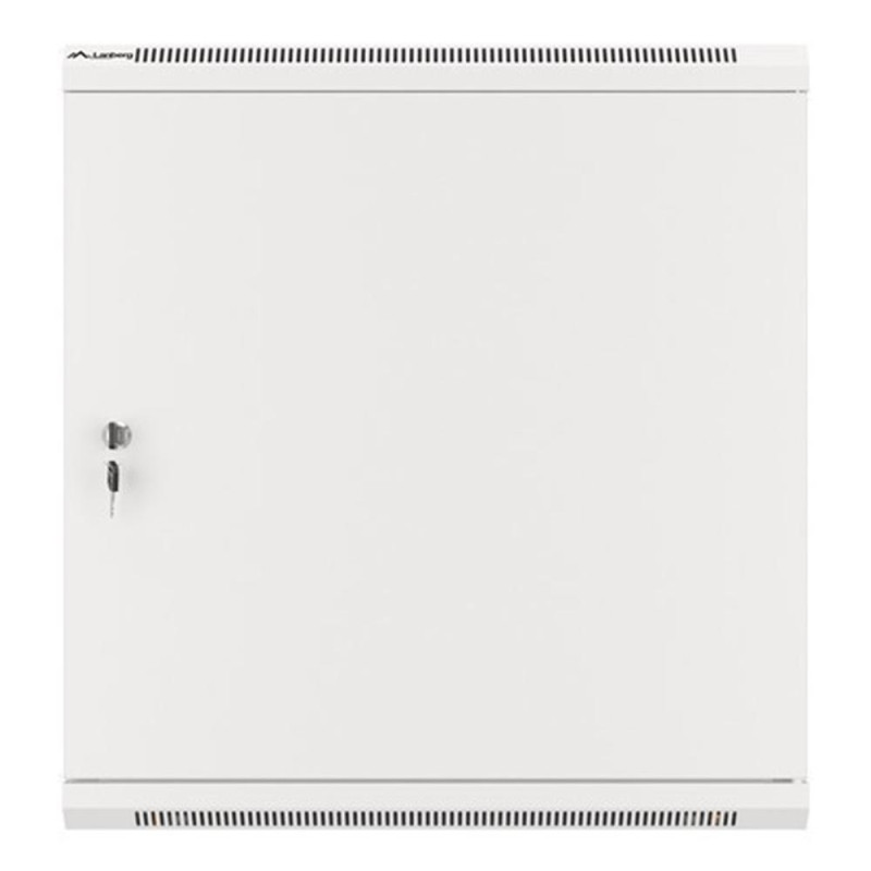 Armario lanberg mural 19 pulgadas 12u -  600x450 para automontaje con puerta metalica gris