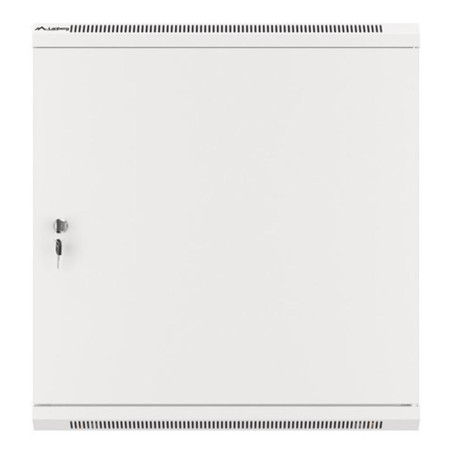 Armario lanberg mural 19 pulgadas 12u -  600x450 para automontaje con puerta metalica gris