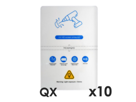 Laminas de fijacion qcharx altas prestaciones hidrogel hd qx hibrida mediante ultravioleta uv pack 10 ud para qx1
