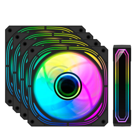 Ventilador caja coolbox infinity pro argb 4 x 120mm