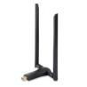 Adaptador wifi usb 3.0 dualband level one  ac1200 300mb en 24ghz y 867mb en 5ghz usb 3.0 2 antenas desmontables