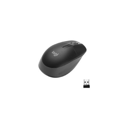 Mouse raton logitech m190 full size optico wireless inalambrico gris marengo