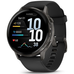 Garmin venu 4 bluetooth gps 45mm amoled negro resistencia agua 5atm spo2 pulsómetro