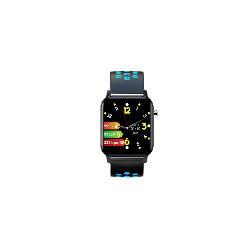 Reloj smartwatch leotec multisport bit 2 plus ip68 negro y azul 1.4 pulgadas