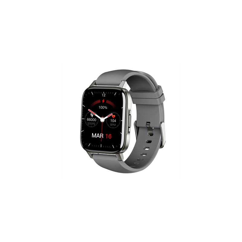 Reloj smartwatch leotec multisport crystal ip68 gris 1.69 pulgadas