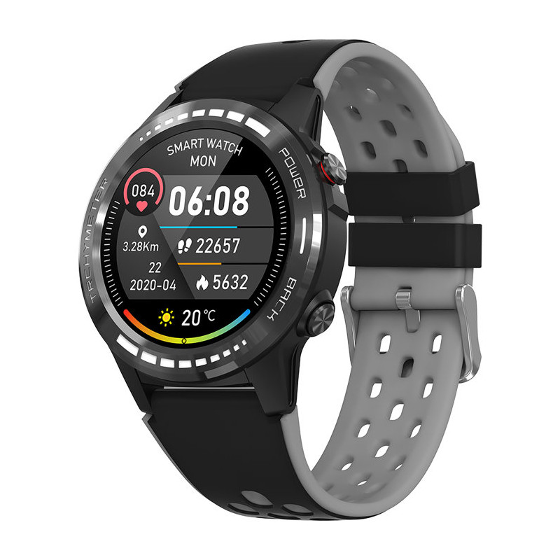 Reloj smartwatch leotec multisport gps advantage plus negro 1.3 pulgadas