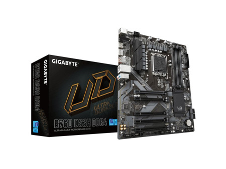 Placa base gigabyte b760 ds3h 1700 atx -  4 x ddr4 -  4 x sata -  1 x dp -  1 x hdmi -  4 x usb 2.0 -  1 x usb 3.2 -  1 