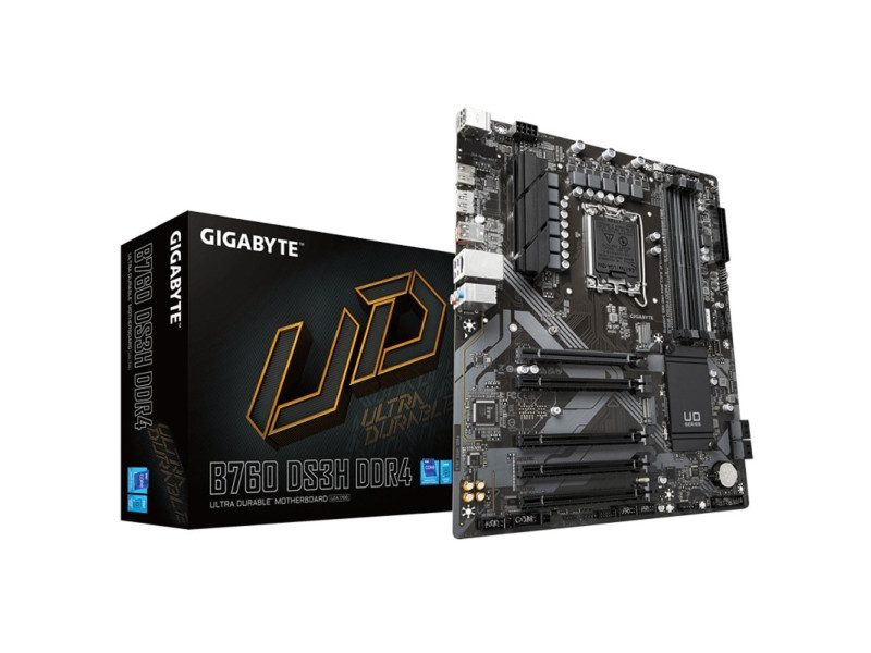 Placa base gigabyte b760 ds3h 1700 atx -  4 x ddr4 -  4 x sata -  1 x dp -  1 x hdmi -  4 x usb 2.0 -  1 x usb 3.2 -  1 