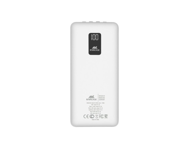 Powerbank rivacase va2220 20000mah blanco