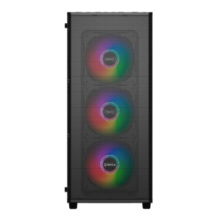 Caja ordenador gaming unykach mir 100 atx argb cristal templado negro