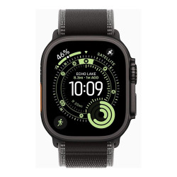 Smartwatch apple watch ultra 3 gps + cellular 49mm black titanium case  black - charcoal trail loop -  m - l