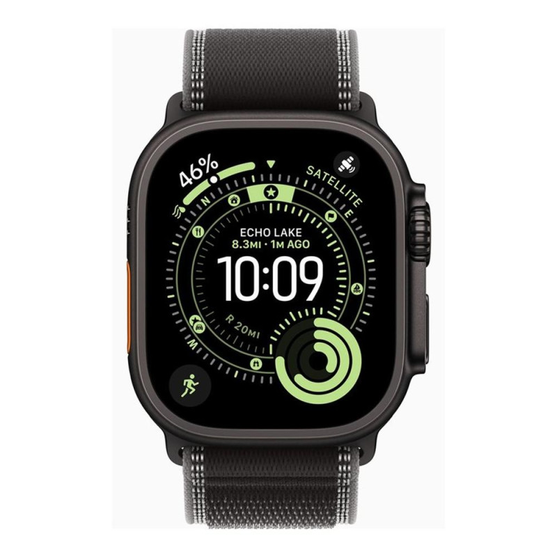 Smartwatch apple watch ultra 3 gps + cellular 49mm black titanium case  black - charcoal trail loop -  m - l