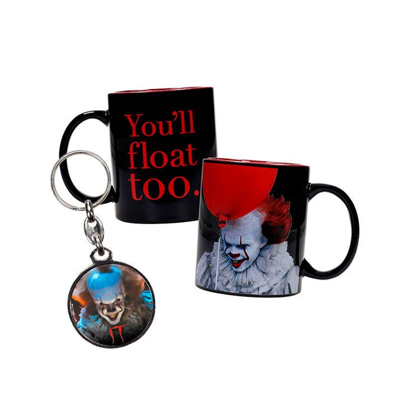 Pennywise taza + regalo llavero metalico it
