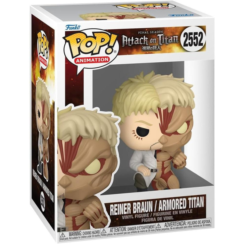 Funko pop animation attack on titan split reiner braun - armored titan