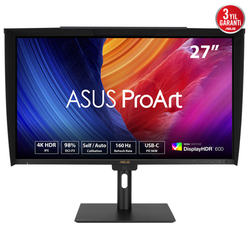 Monitor led 27 pulgadas asus proart pa27ucge ips -  4k uhd -  dp -  hdmi -  usb tipo c -  160hz -  1ms -  vesa 100x100