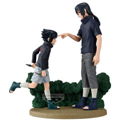 Figura banpresto naruto shippuden memorable saga sasuke uchiha & itachi uchiha 14cm