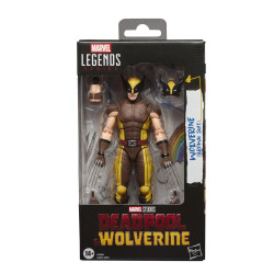 Figura hasbro marvel legends series deadpool & wolverine -  wolverine (brown suit)