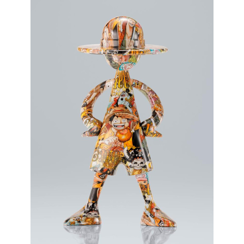 Figura tamashii nations one piece artcanvas escala 1 - 8 - 1000logs anniversary -  luffy