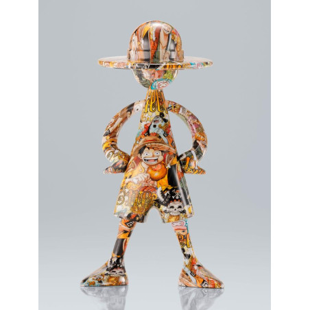 Figura tamashii nations one piece artcanvas escala 1 - 8 - 1000logs anniversary -  luffy