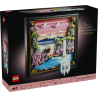 Lego art paisaje japonés con cerezos