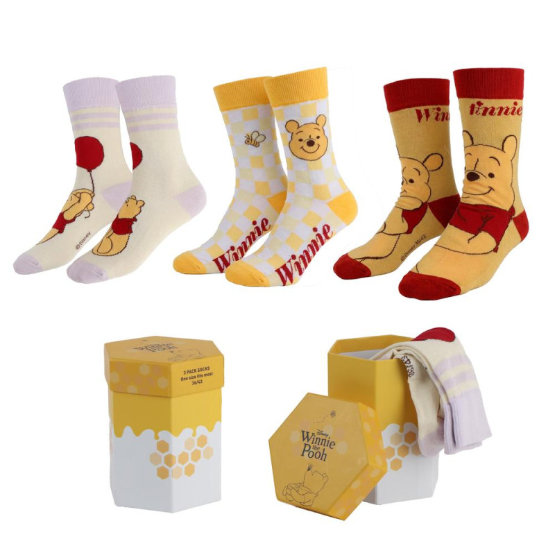 Pack calcetines 3 piezas disney winnie the pooh