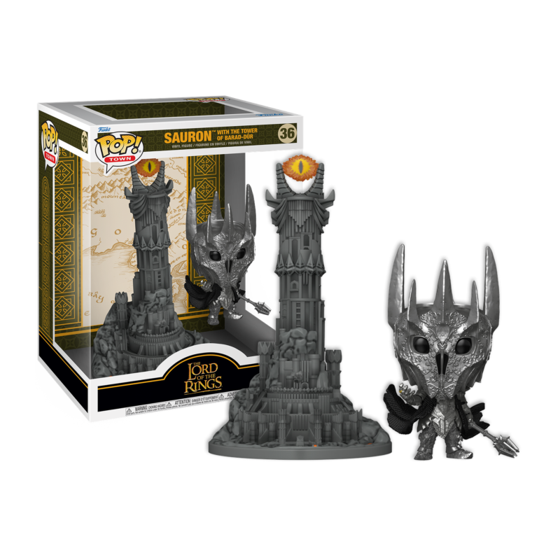 Funko pop town the lord of the rings sauron with the tower of barad - dur